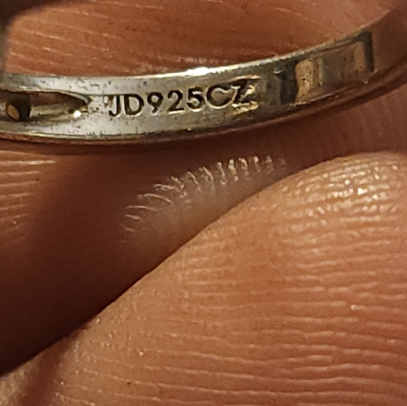 Vintage Jean Dousset Yellow Zirconia Sterling Silver Ring - Picture 4 of 4